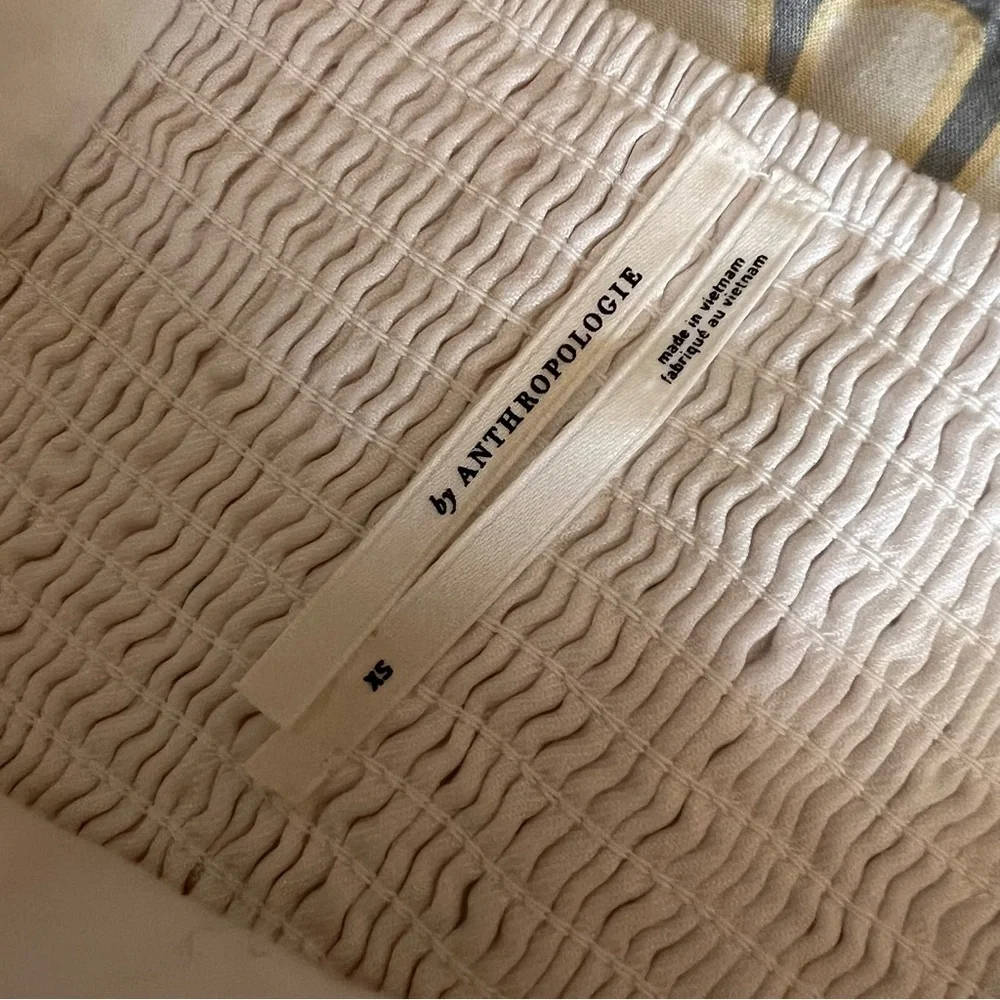 Anthropologie Sleeveless Square Neck Linen Button Wrap Midi Dress, XS - Picture 13 of 14